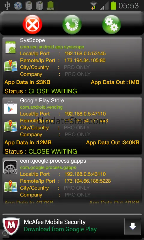 Connection Tracker 1.1.9