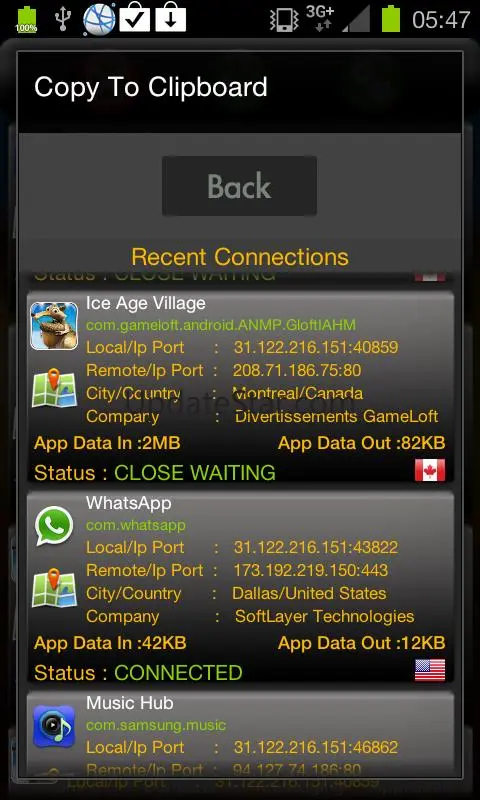 Connection Tracker 1.1.9