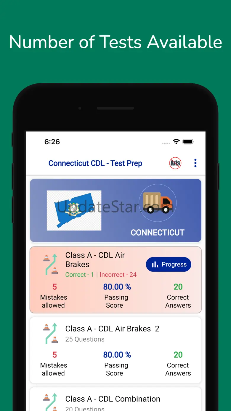 Connecticut CDL Permit Test 6.0
