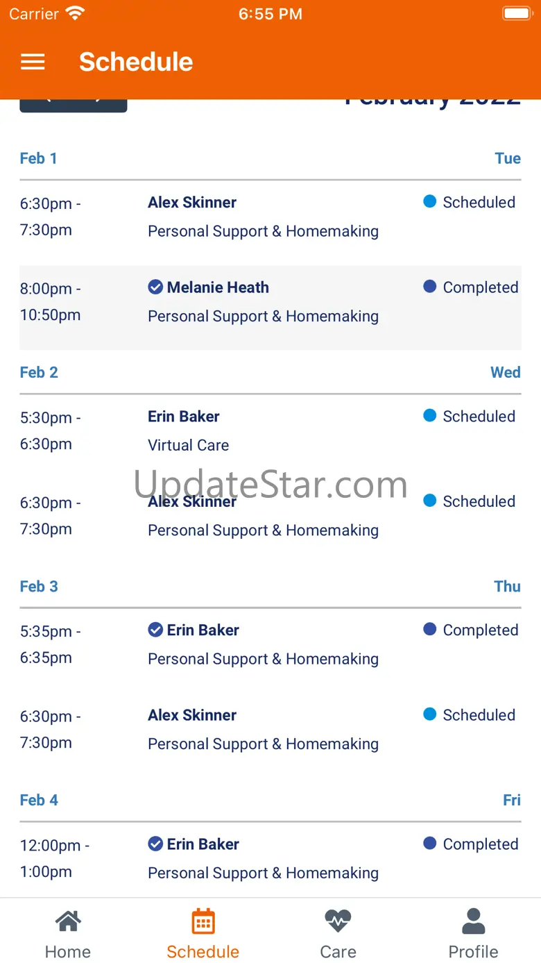 AlayaCare Family Portal 2.3