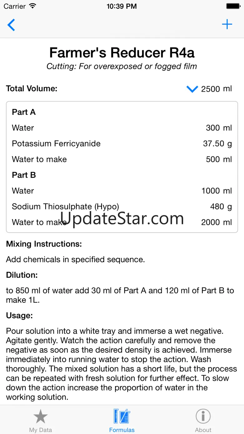 Darkroom Formulas 2.1