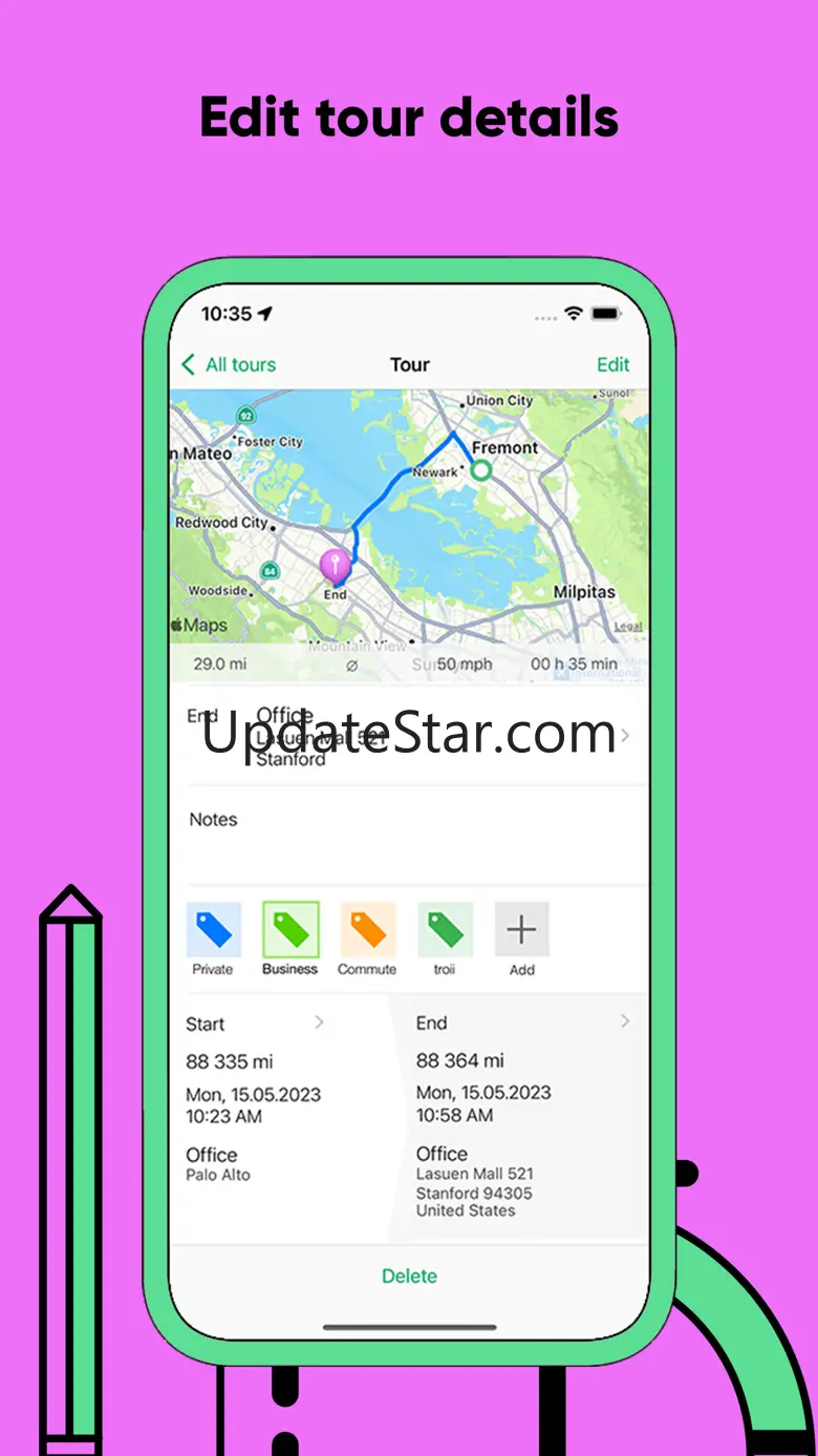 tour - Automatic Mileage Log 1.9.3