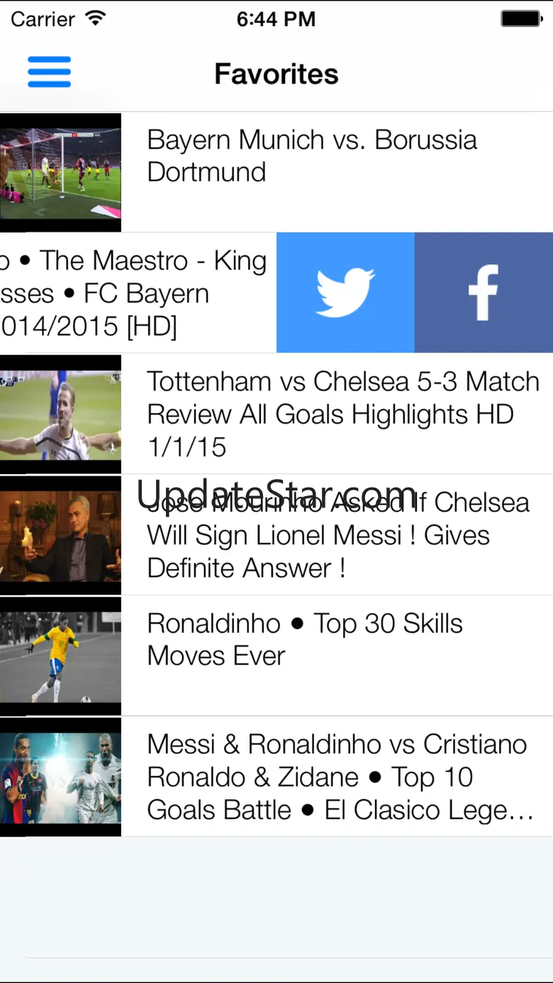 Soccer videos - Highlights and best goals 1.1