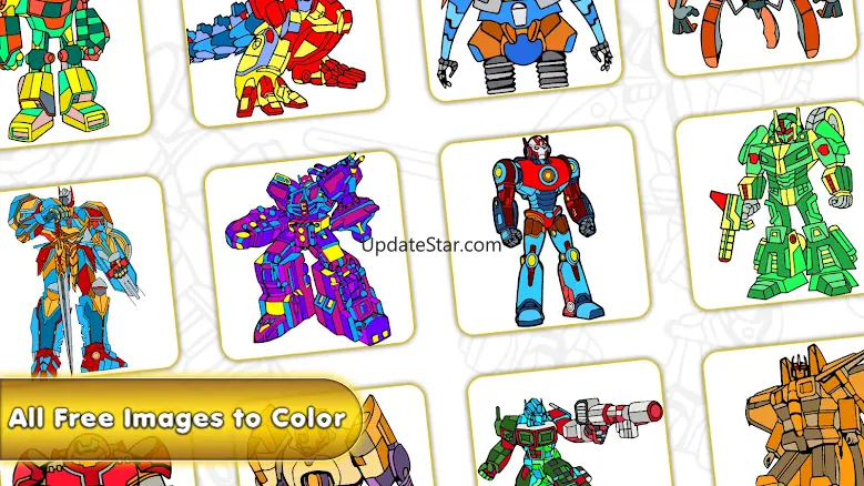 Robots Color By Number Book 4.8