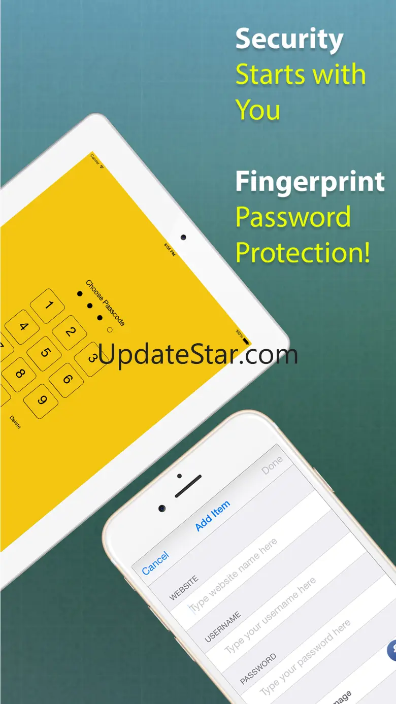 Password Manager - A Secret Vault for Your Digital Wallet with Fingerprint & Passcode 1.1