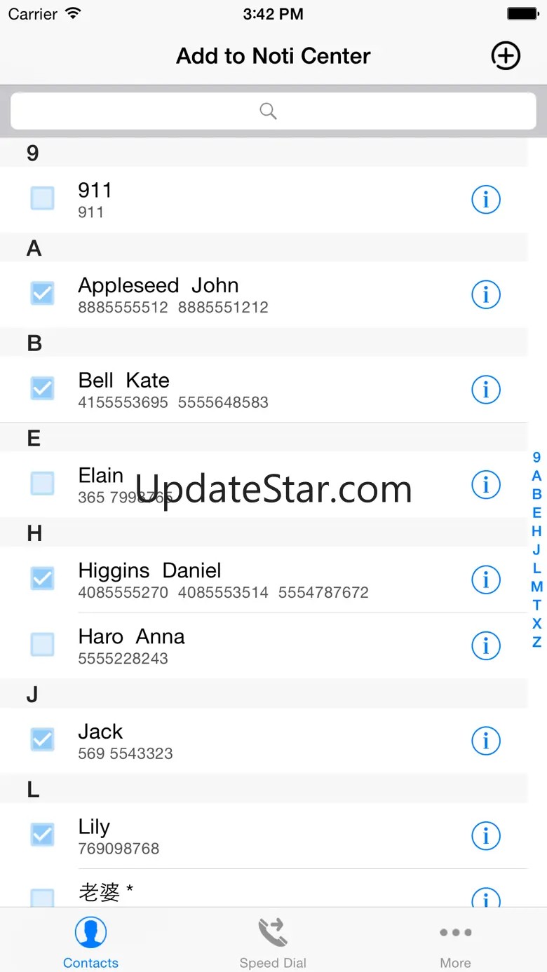 Speed Dial Widget - Call&SMS in Notification Center 3.1