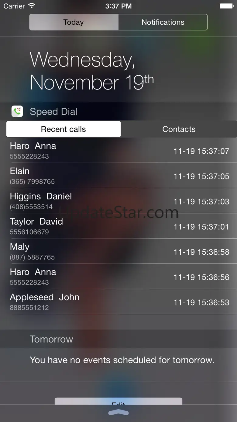 Speed Dial Widget - Call&SMS in Notification Center 3.1