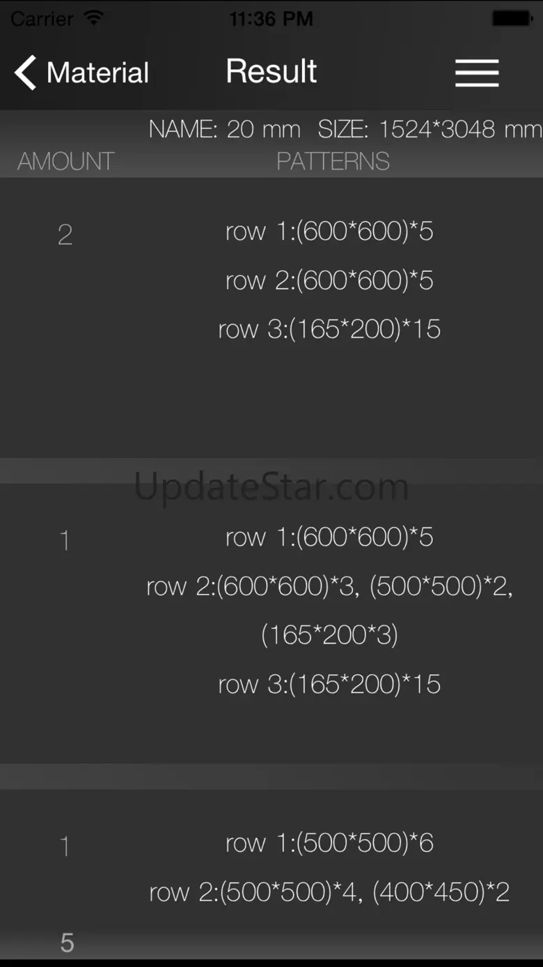 carpenter cutting pattern optimizer 2-dimension 1.5