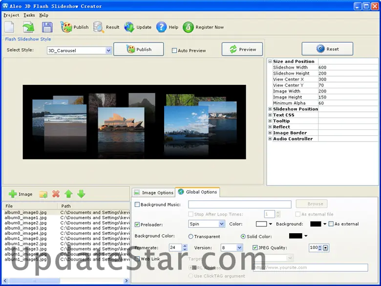 Aleo 3D Flash Slideshow Creator 1.8