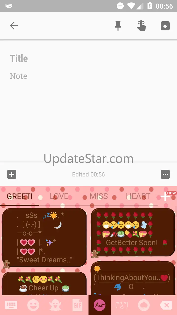 Emoji Keyboard Love Chocolate 250