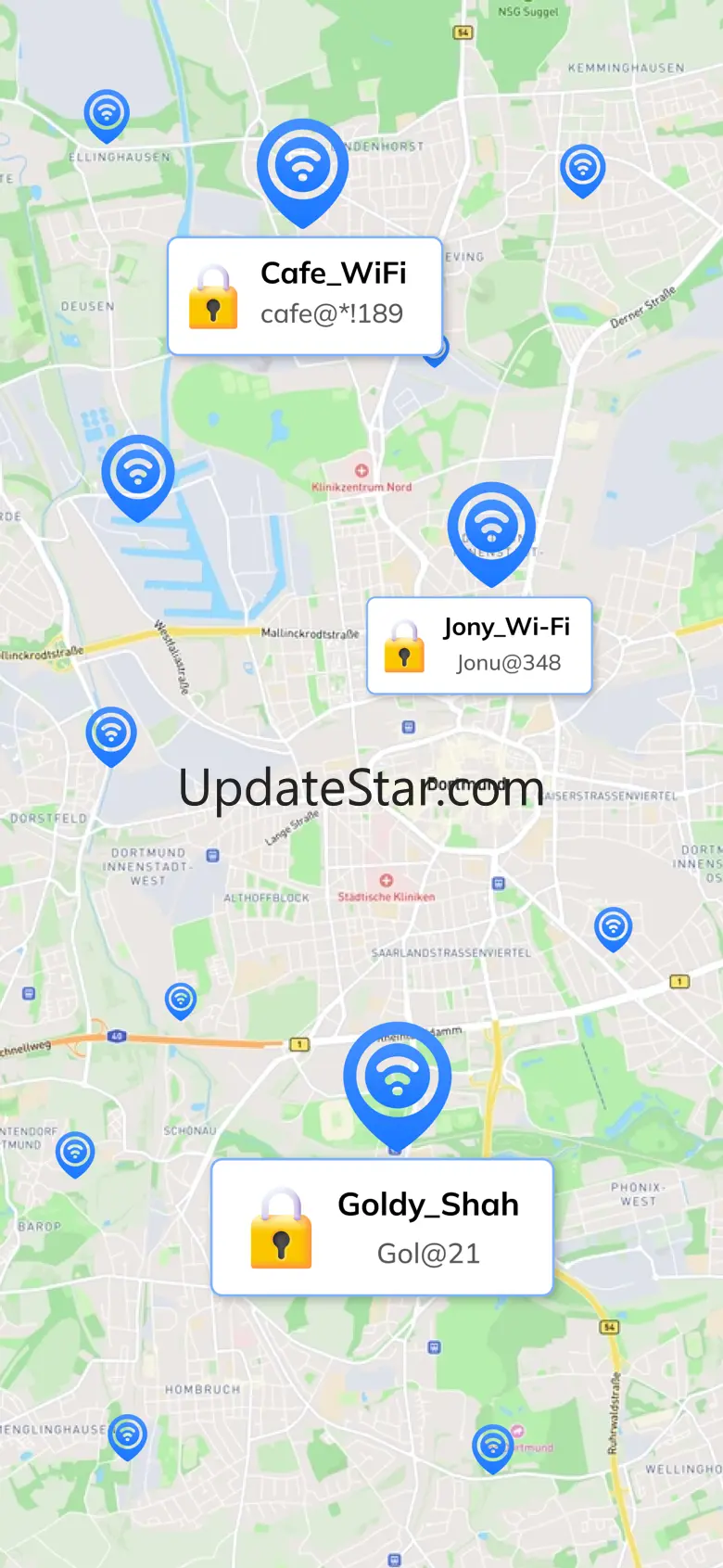 Wifi Password on Map Wifi View 1.5