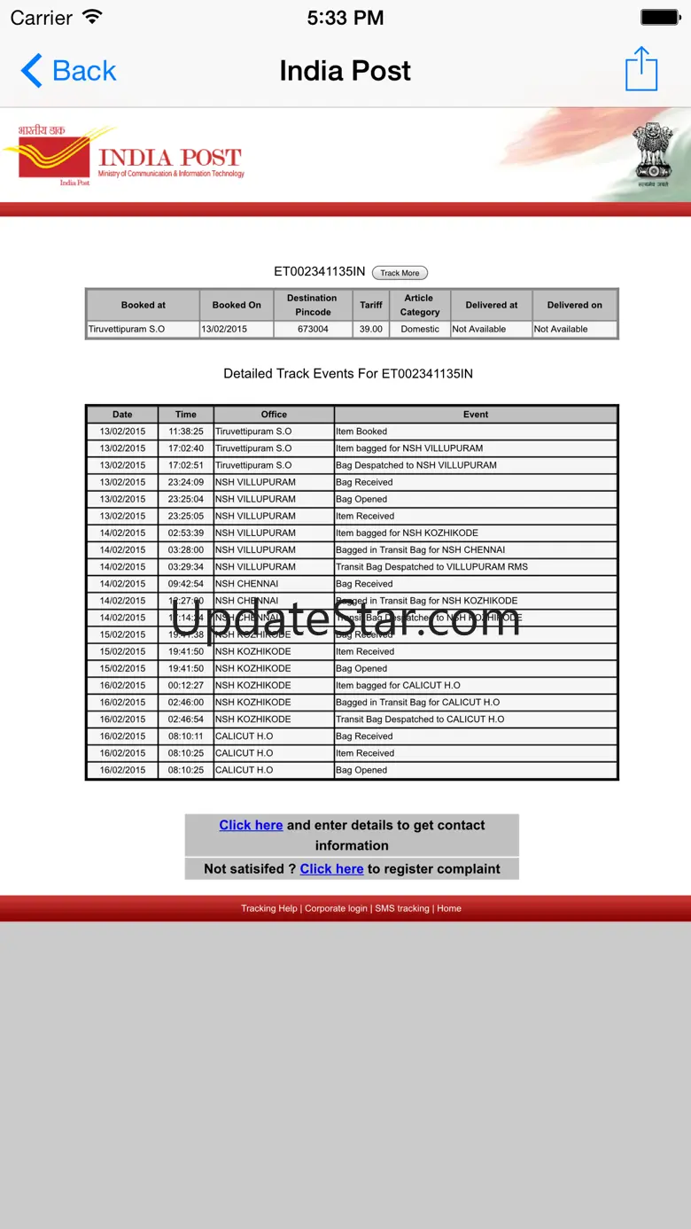 Courier Tracker »Multi« 4.55