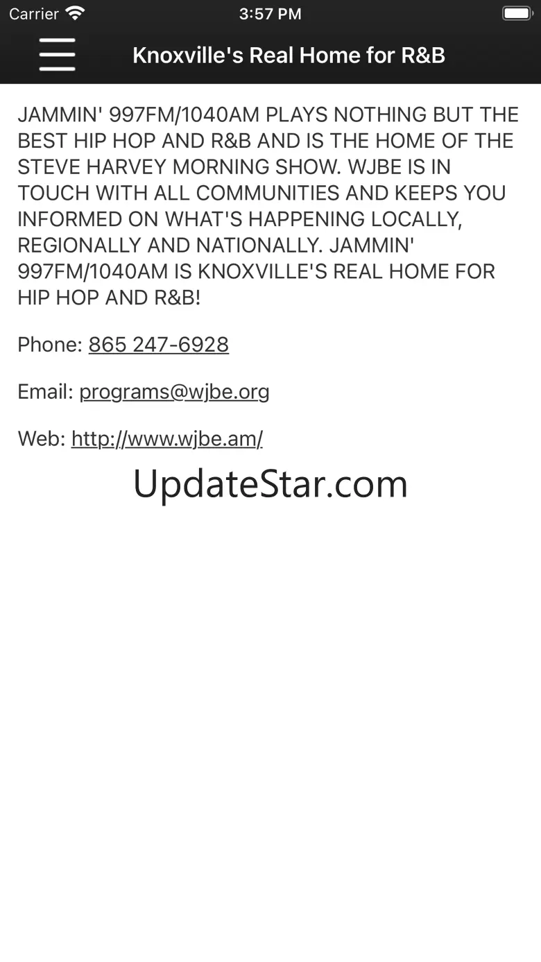 WJBE Jammin'997 11.0.62