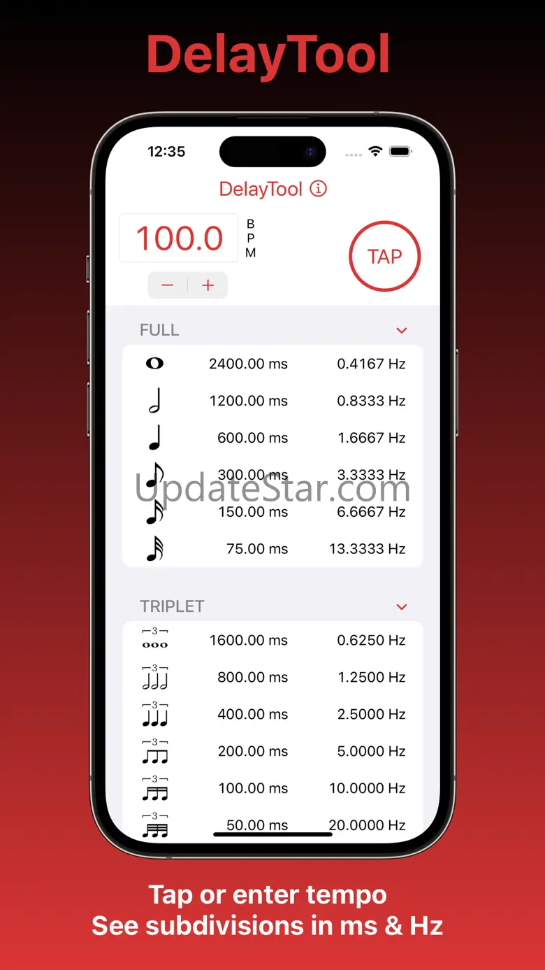 DelayTool: BPM Calculator 1.2.1