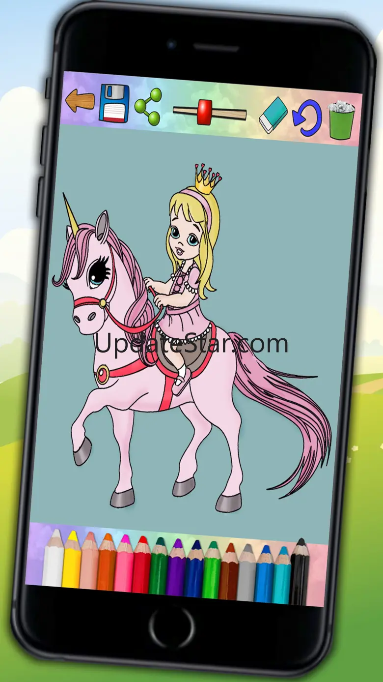 Unicorns and ponies - drawings to paint and coloring book 2.1