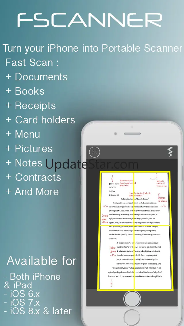 fScanner HD - Fast Scan documents, books, receipts 1.3