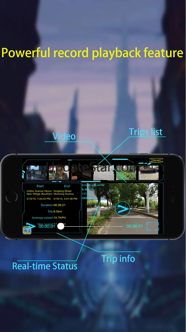 Monect Car Camcorder - with location tracker and smart record library 1.1