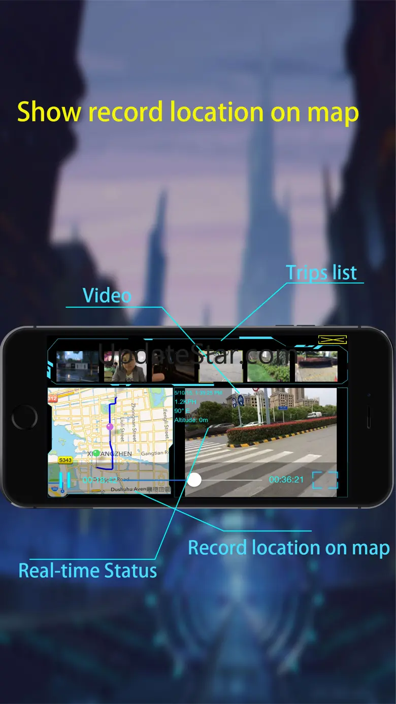 Monect Car Camcorder - with location tracker and smart record library 1.1