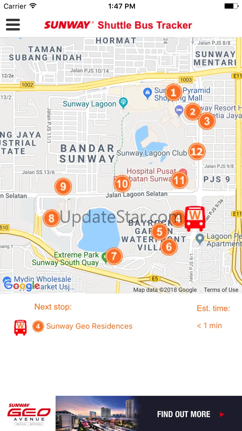 Sunway Shuttle Bus Tracker 1.20