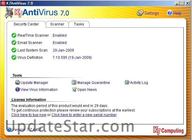 K7 AntiVirus 16.0.0760