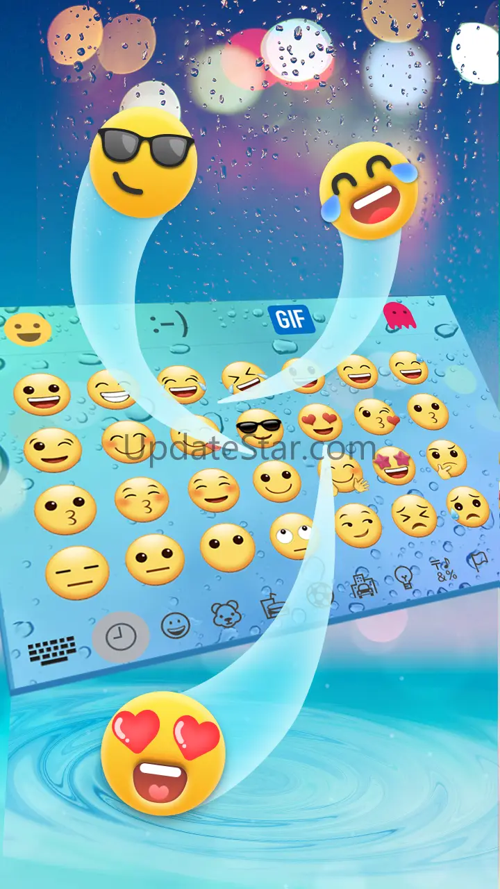 3D glass water keyboard theme 1.0.0