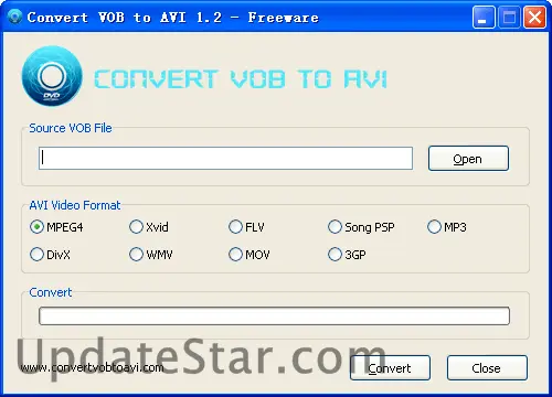 Convert VOB to AVI 1.62