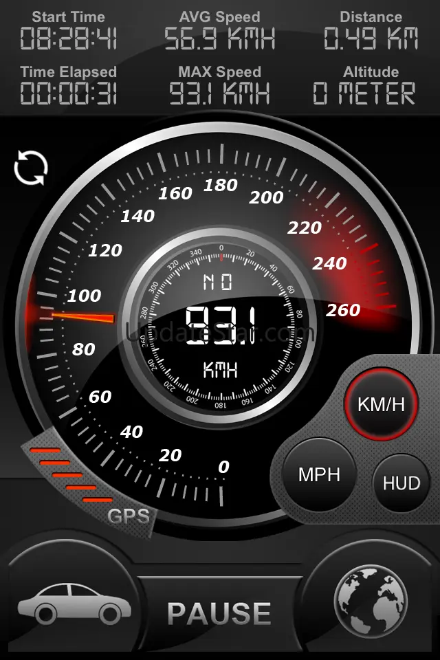 Speedo GPS Speed Tracker, Car Speedometer, Cycle Computer, Trip Computer, Route Tracking, HUD 1.00