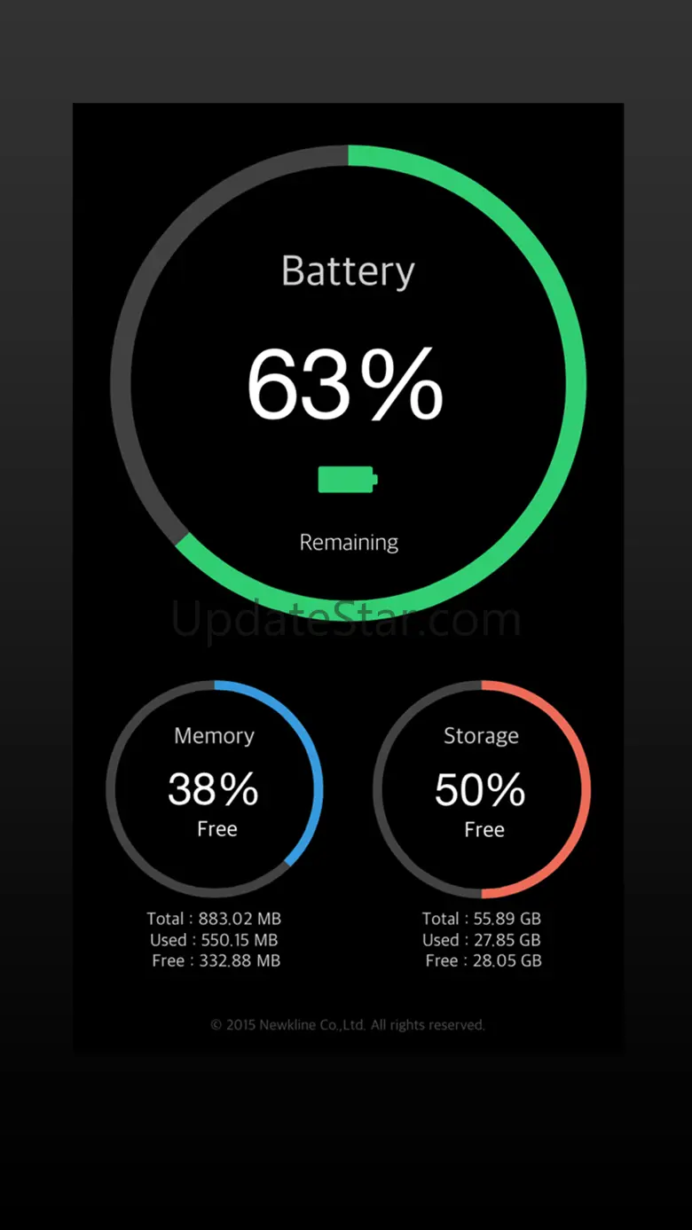 iState - Glance at Battery,Memory,Storage Notification 1.2