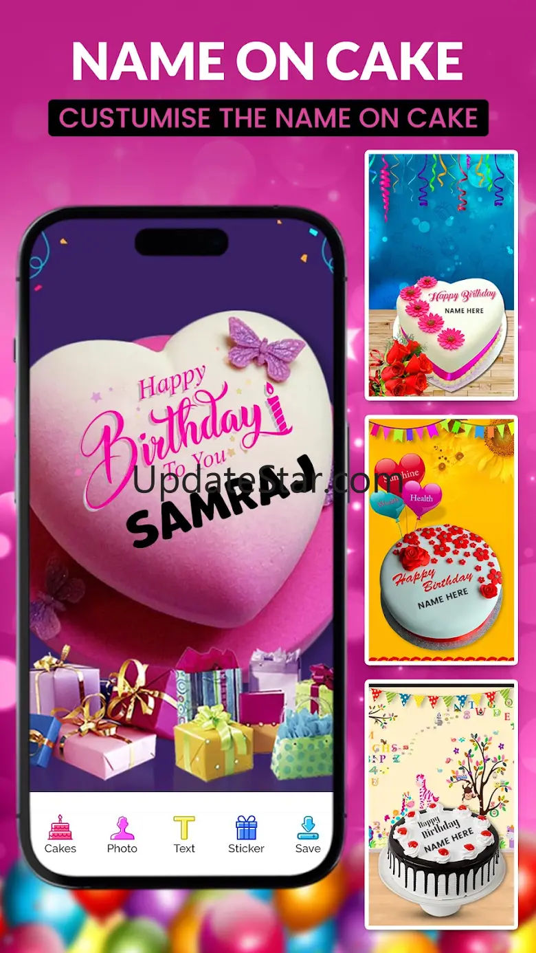 Name & Photo on Birthday Cake 16.15