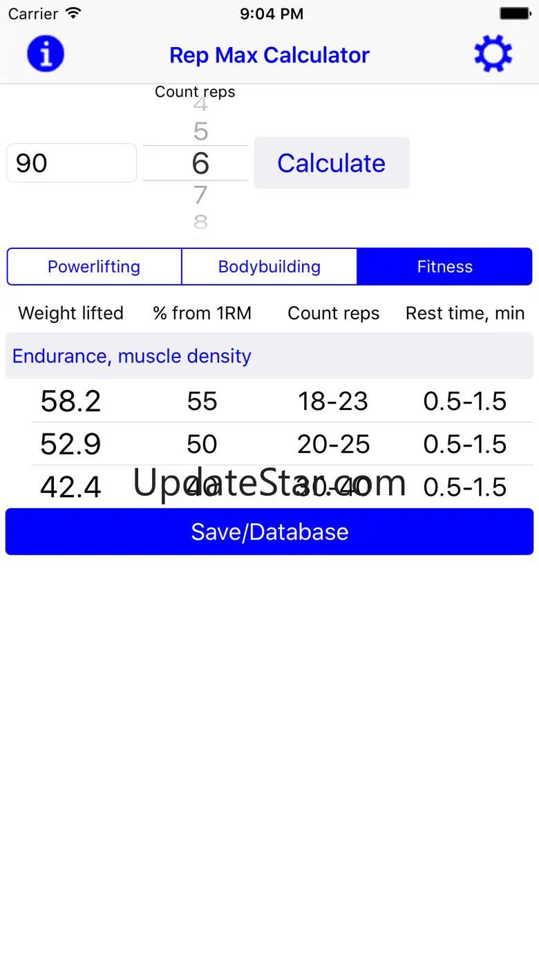 Rep Max Calculator 1.5