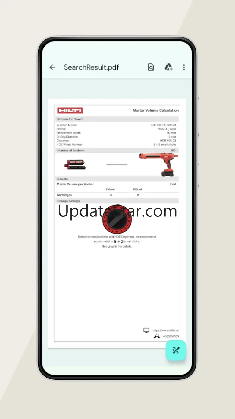 Hilti Volume Calculator 20.0