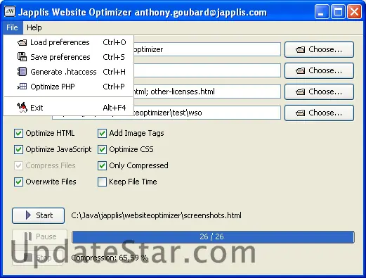 Japplis Website Optimizer 3.0
