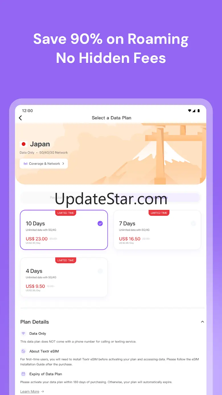 Textr eSIM: Travel Data Market 25021810