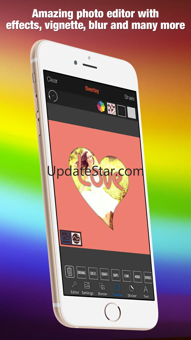 Shape Over Pic Cool Text & Photo Editor - Adding overlay silhouette symbol mask to picture 1.0