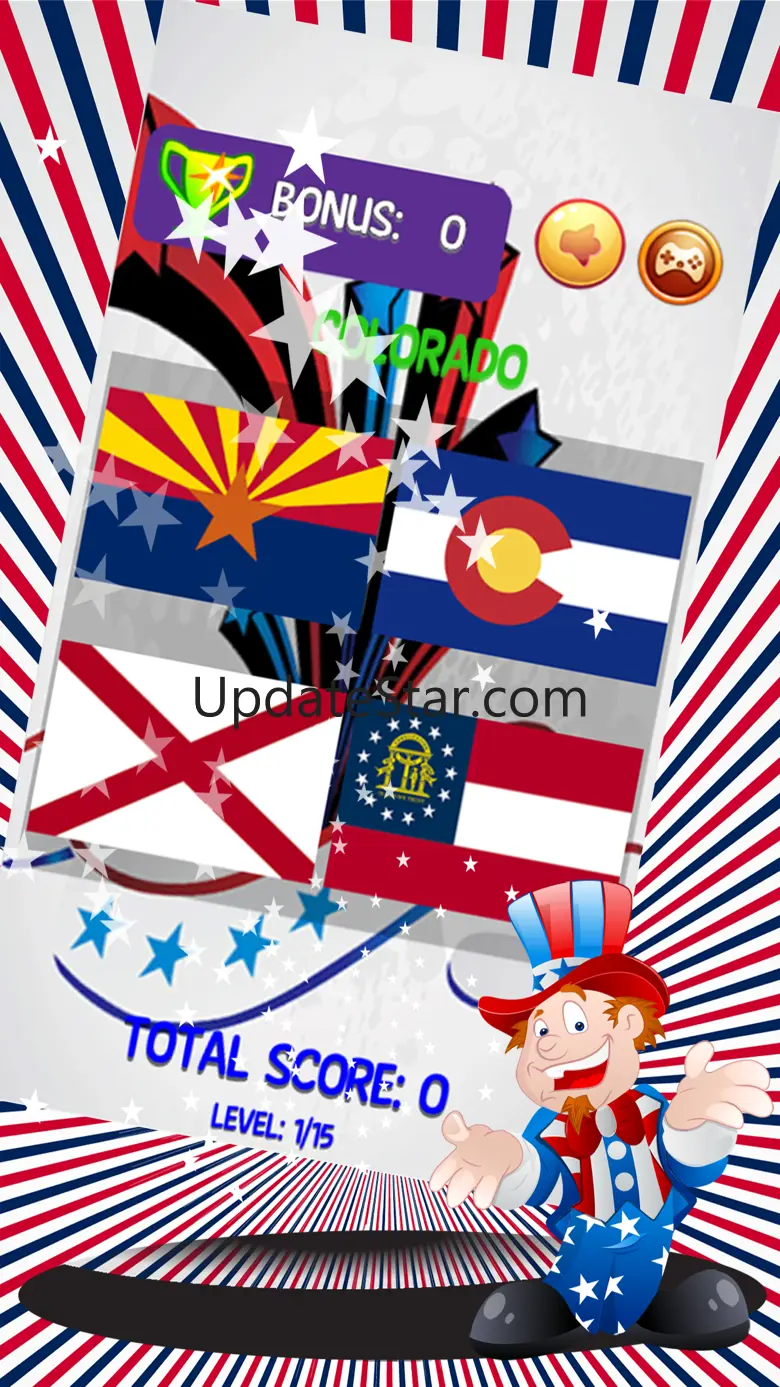 Guess The Flag And Geography Map Of 50 US States 1.0