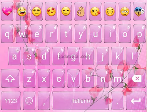 Emoji Keyboard Glass Pink Flow 3.0