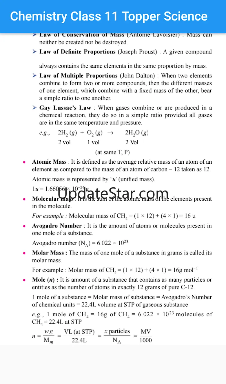 Chemistry Class 11 Notes Toppe 1.3.0