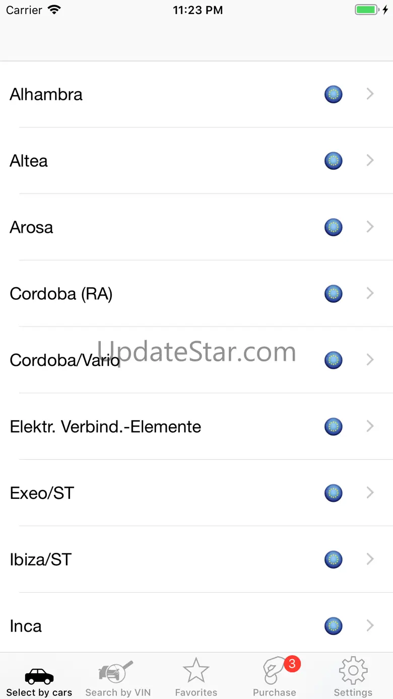 Seat parts and diagrams 3.3