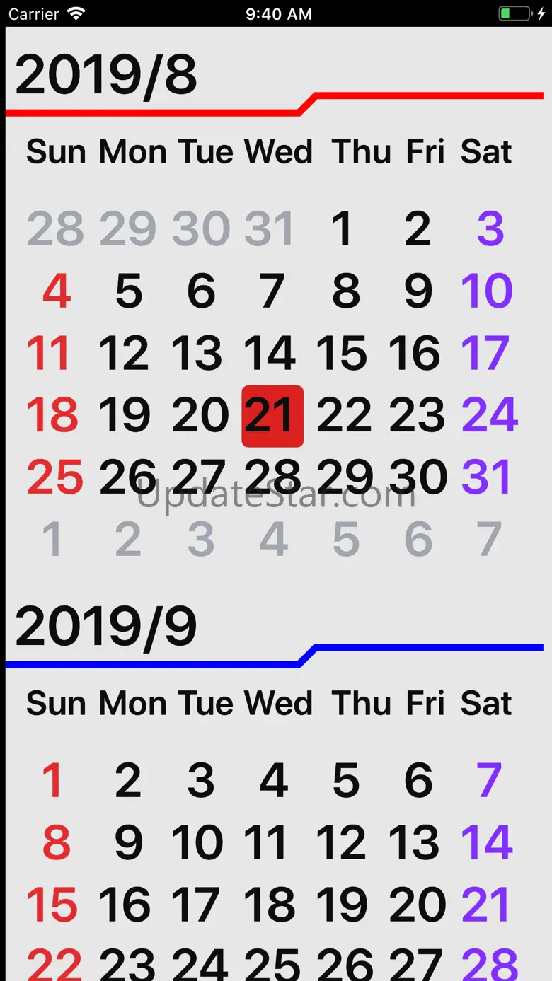Wrist Calendar 1.8.8