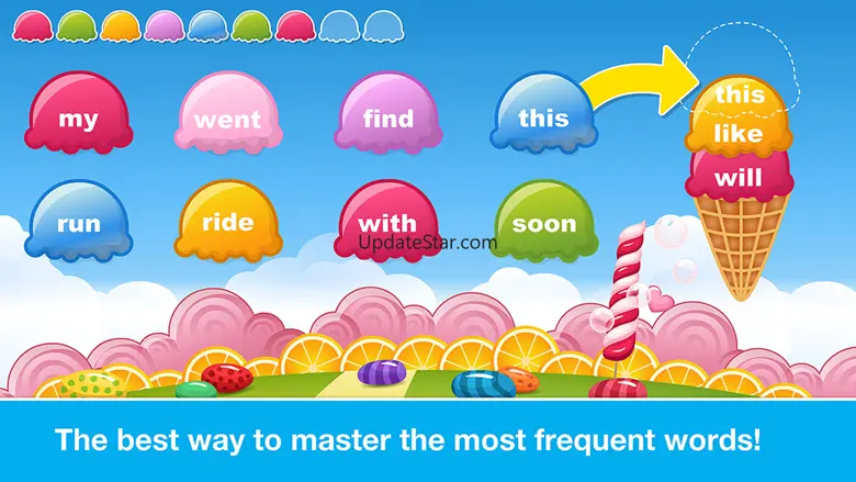 Sight Words Games in Candy Land - Reading for kids 1.1.1