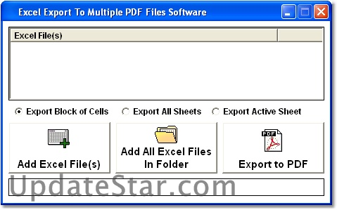 Excel Export Selected Cells To PDF Software 7.0