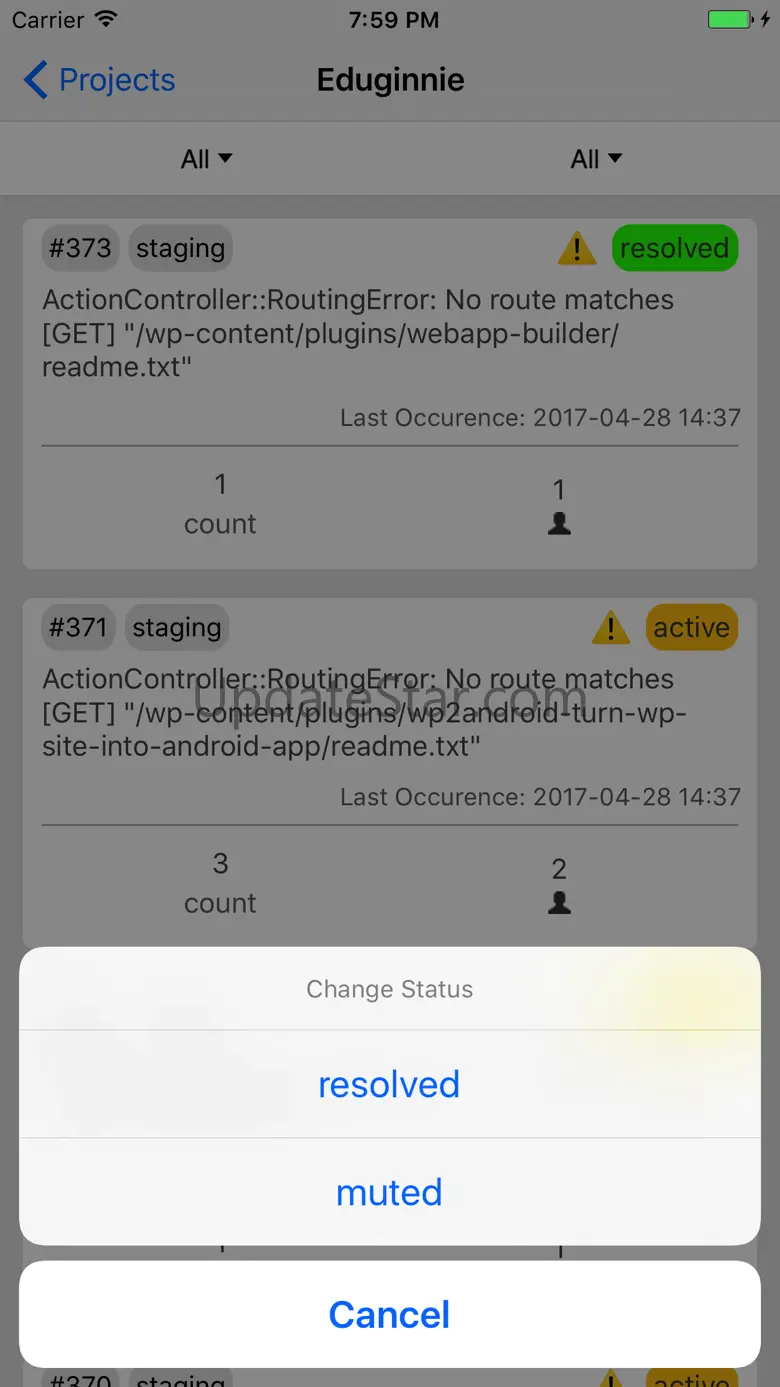 Rollbar App 1.0