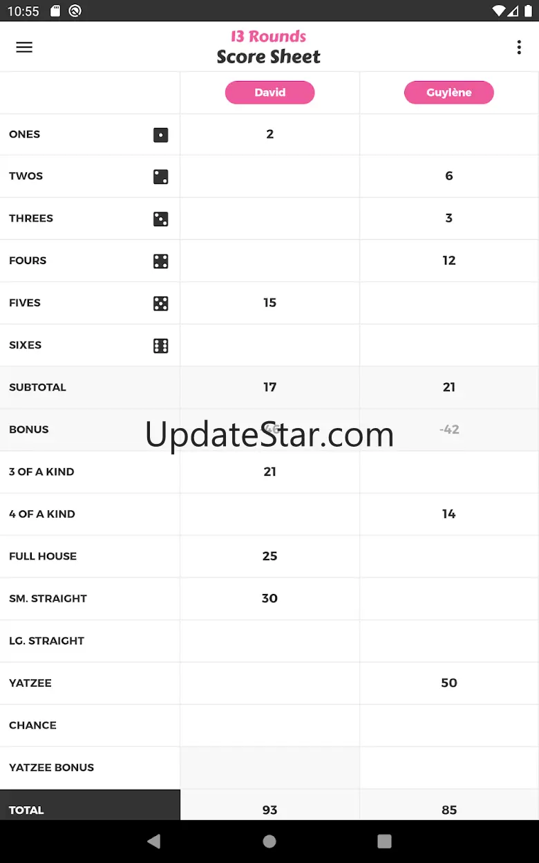 13 Rounds Score Sheet 1.105.0