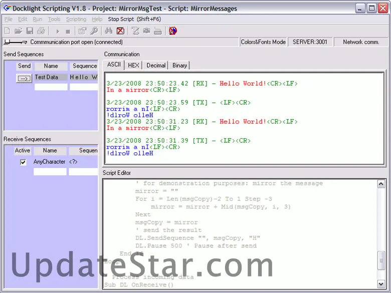 Docklight Scripting 2.4.5