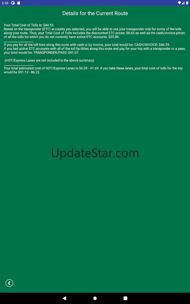 Tollsmart Toll Calculator - No 3.0