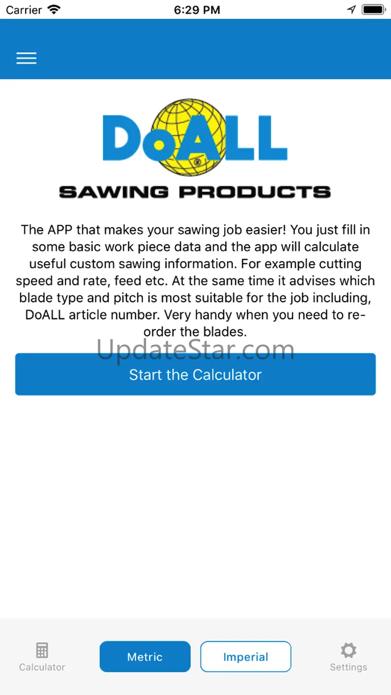 DoALL band saw calculator 1.0.13