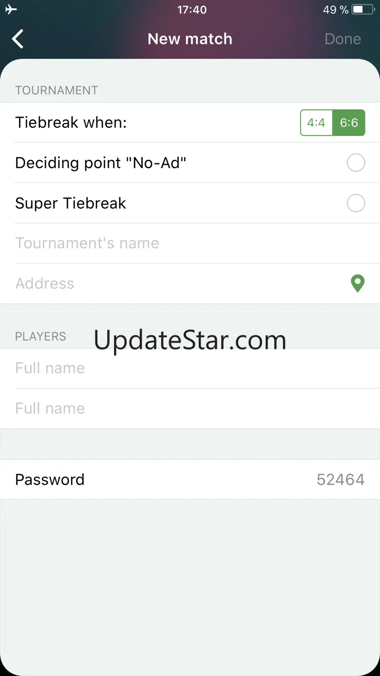 Tennis Scoring Online 1.6