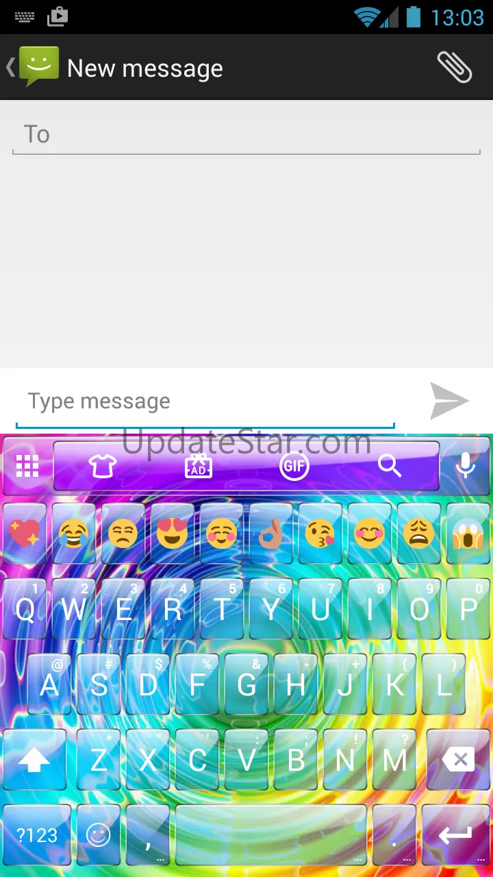 Emoji Keyboard Glass Ripple 2.0