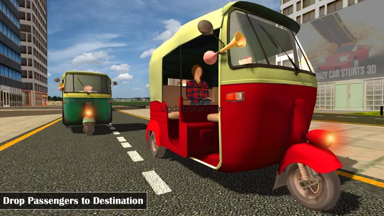 Futuristic Flying Tuk Tuk Simulator - Auto Rickshaw Driving 1.1