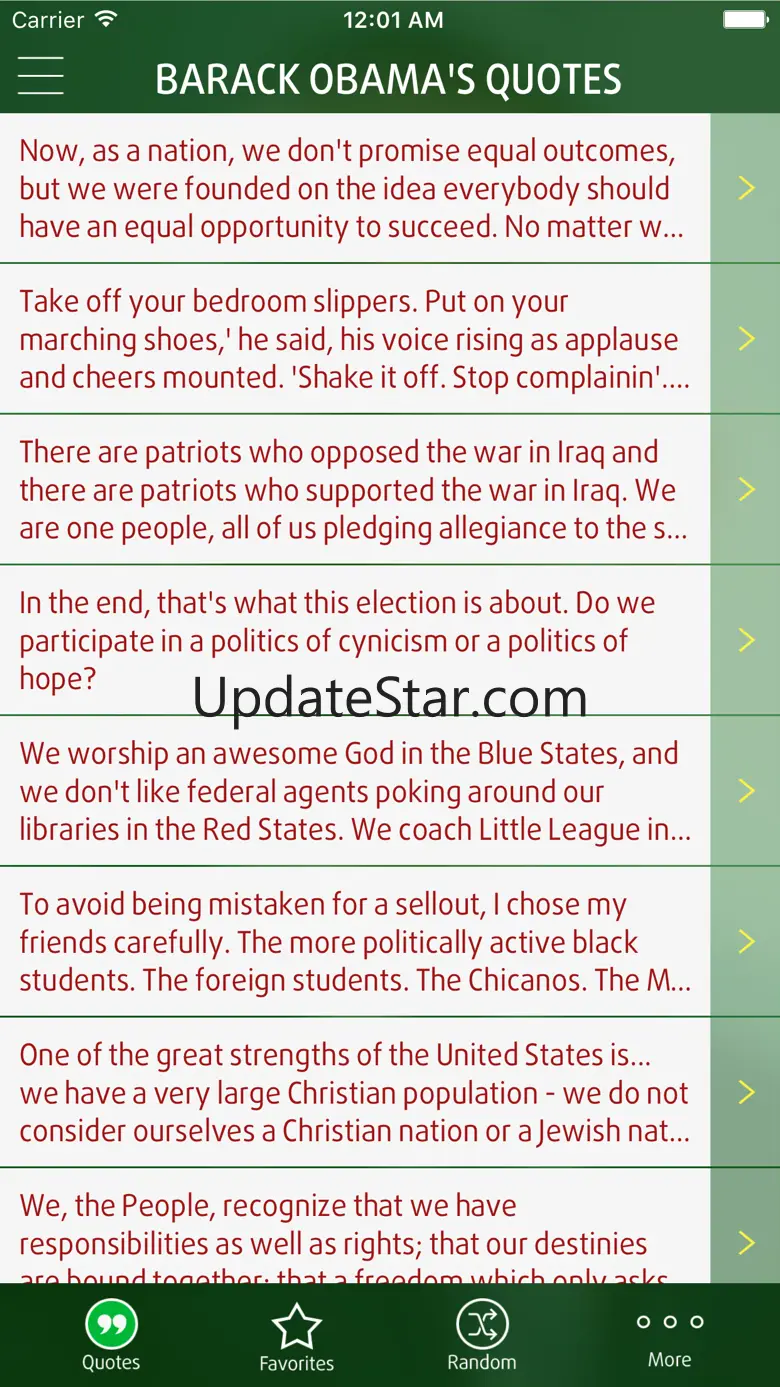 Quotes from Barack Obama 1.0